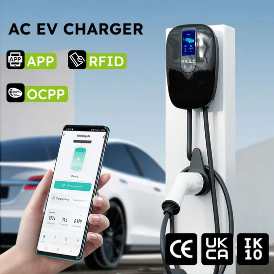 Wallbox comercial con cargador EV para automóviles Ocpp
