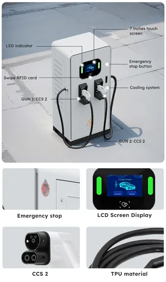 Pistolas duales del cargador CCS2 Gbt de 120kw DC EV que cargan las estaciones de carga del vehículo eléctrico EV de la pila