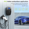 Estación de carga para vehículos eléctricos tipo 2, Wallbox inteligente de 7kw, 32A, cargador EV Wallbox para uso doméstico con aplicación de soporte CE WiFi