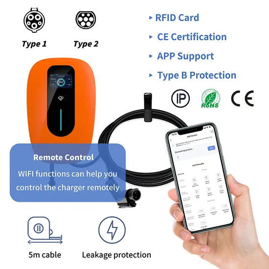 Ventas calientes FCC ETL aprobó la tarjeta RFID WiFi 4G APP Control monofásico 110V 220V 32A/40A/48A Nivel 2 AC EV Cargador Wallbox con enchufe J1772 tipo 1