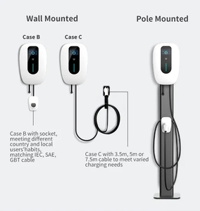 CE aprobó WiFi /LAN /Fuente de alimentación de diente azul Cargador EV 22kw