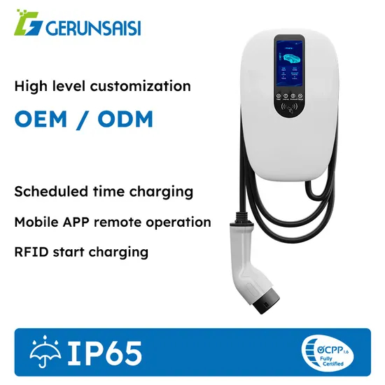 Cargador EV inteligente Type1/Type2/Gbt con tarjeta RFID/WiFi/Bluetooth/APP