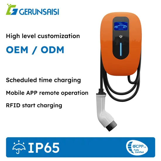 Cargador EV tipo 2, carga montada en la pared para uso doméstico con tarjeta APP/RFID