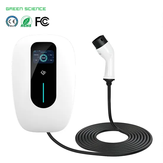 Pila de carga verde del coche eléctrico EV del Wallbox 7kw del cargador de la ciencia