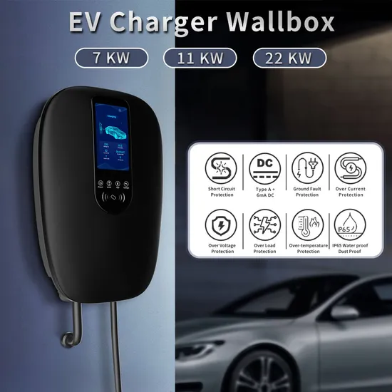 CE RoHS aprobó el cargador de CA EV con control de aplicación Ocpp de 7kw 11kw 22kw