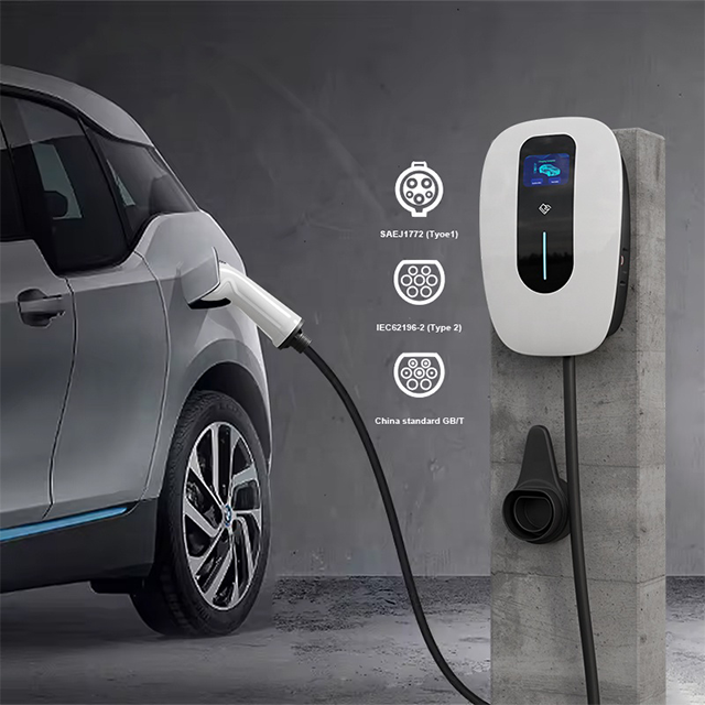Cargador EV compacto y portátil de 7kw, 11kw, 22kw, 16A, con Cable de 4,5 m, cargador Wallbox EV para carga de vehículos eléctricos
