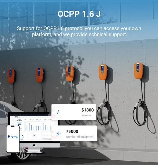 Ocpp cargador de coche EV rápido comercial Evse para carga de coches públicos