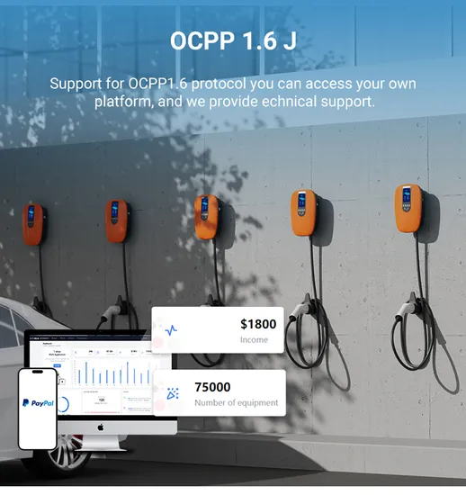 Ocpp cargador de coche EV rápido comercial Evse para carga de coches públicos