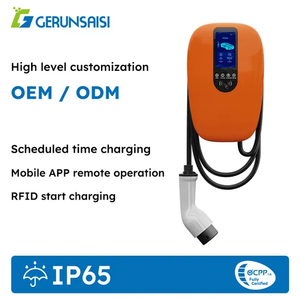 Fabricante monofásico de pared de 220V, 32 AMP, 7kw, Smart Home AC EV, cargador de coche inteligente Wallbox con pantalla de 4,3 pulgadas