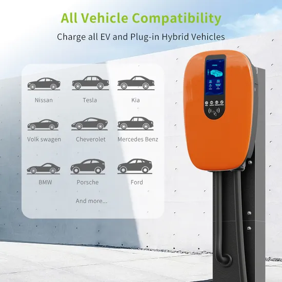 Cargador de CA para vehículos eléctricos con montaje en pared de 11 kw y 22 kw con entrada trifásica