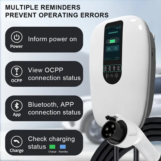 Estación de carga AC Wallbox EV con Ocpp Ethernet, 4G, WiFi, RS485