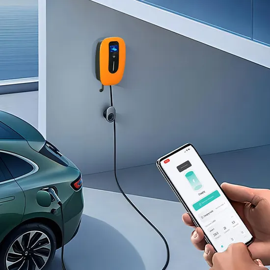 Caja de pared con cargador Ocpp EV con WiFi y aplicación