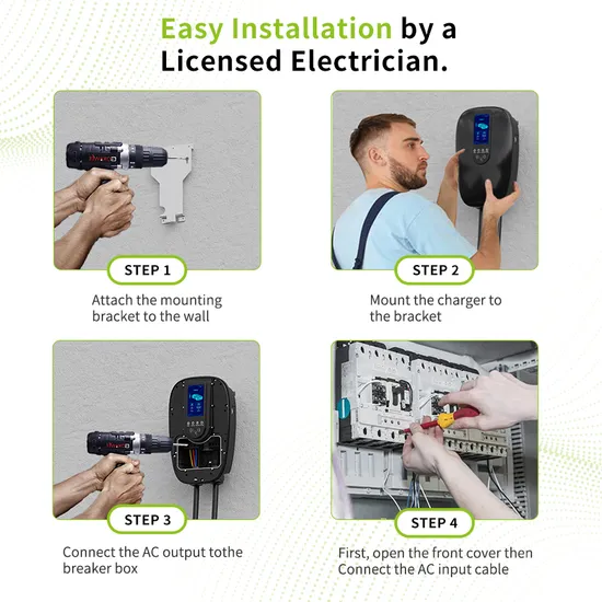 Montado en la pared/Pedestal una pila con carga AC Estación Solar Cargador EV