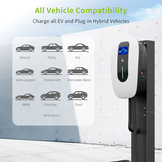 Cargador EV compacto y portátil de 7kw, 11kw, 22kw, 16A con Cable de 4,5 m, cargador Wallbox EV para carga de vehículos eléctricos