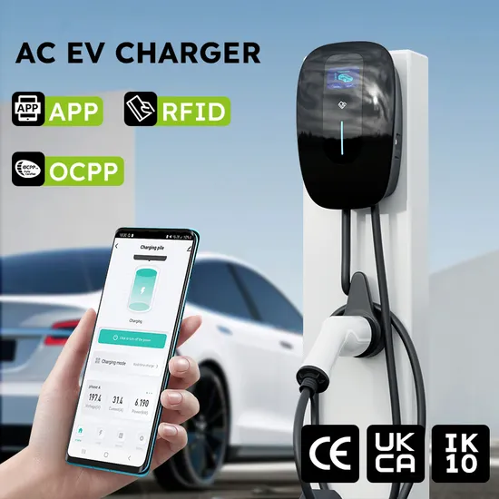Estación de carga al por mayor para vehículos eléctricos tipo 2 con tarjeta WiFi/APP/RFID