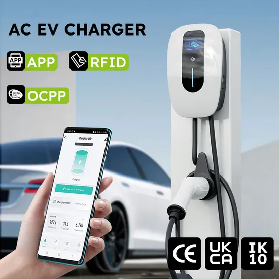 Nuevo diseño 22kw tipo 2 EV cargador Wallbox cargador de coche eléctrico tipo hogar con control de aplicación