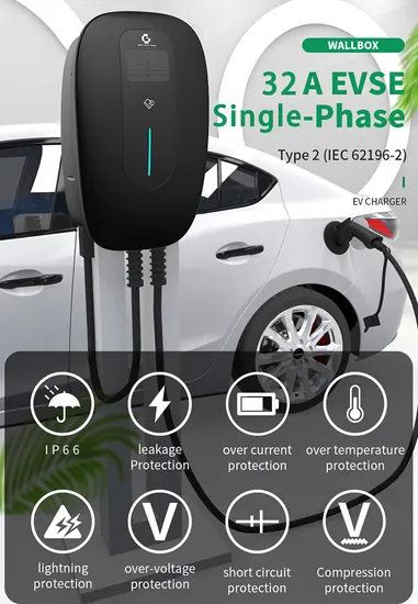 62196 Evse EV Cargador rápido Home Wallbox Cargador 7kw