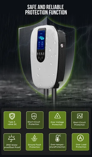 22 la estación del cargador de la CA EV del kilovatio 11kw Wallbox llena uso comercial